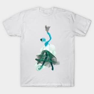 Dancer with Dove, dancing art T-Shirt